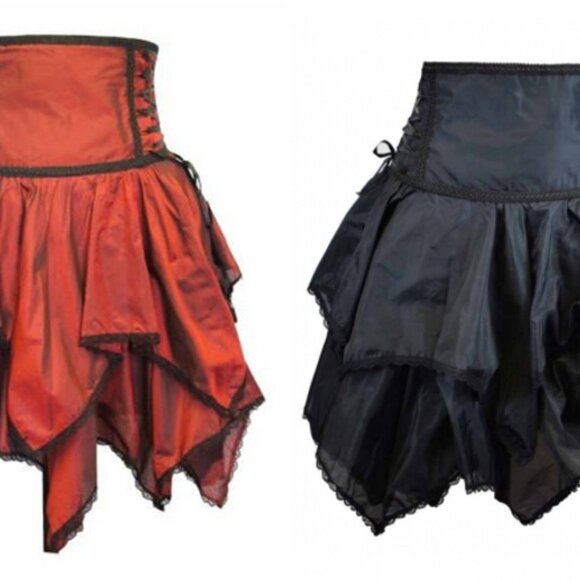 Jordash Dark Star Skirt Red Goth Poly Silk One Size - Picture 4 of 4